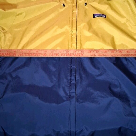 Patagonia Torrentshell Rain Jacket Men XL Blue Chartreuse Colorblock h2no Hiking - Picture 7 of 16